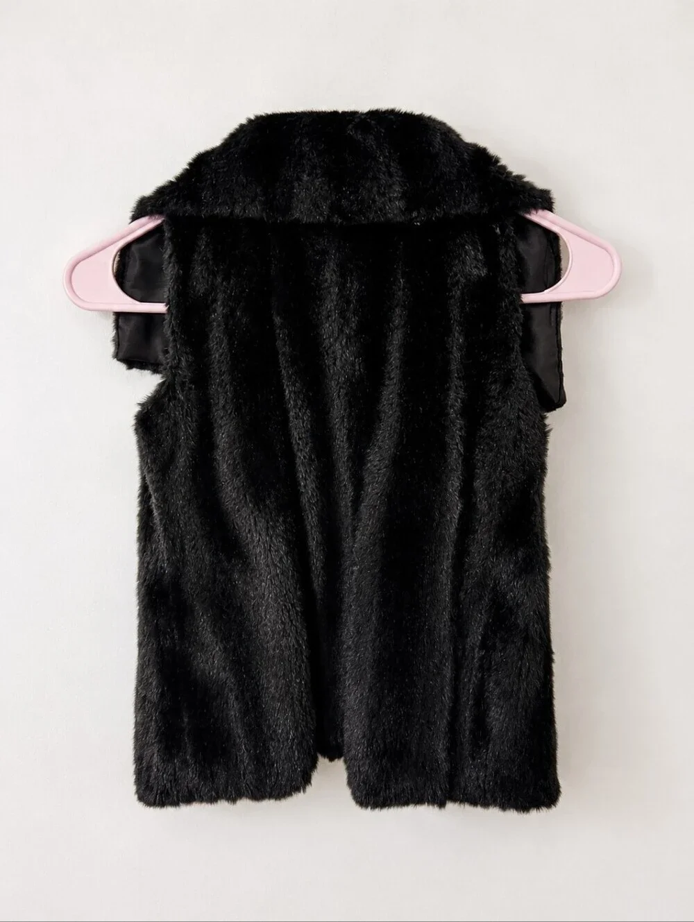 Pinc Premium Kids Black Faux Fur Vest Size Medium Girls